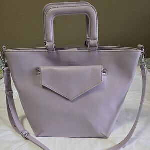 Matt & Nat Soleil Vegan Satchel Tote Light Gray Like New